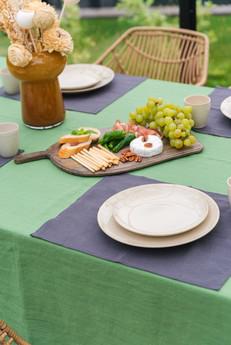 Linen placemats set of 2 in Charcoal via AmourLinen