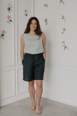 Long linen shorts MATILDA from AmourLinen