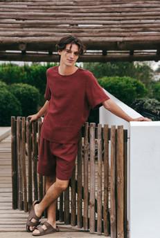 Linen shorts pyjama set BILLY via AmourLinen