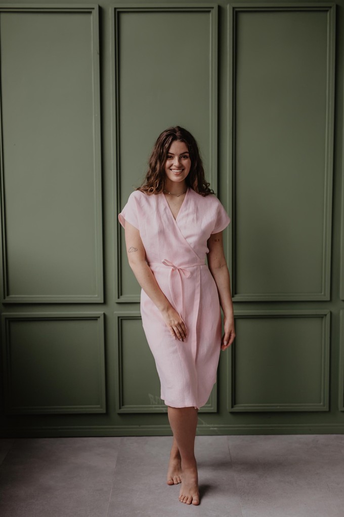 Linen wrap dress OLIVIA from AmourLinen