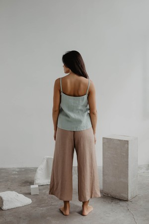 Linen pants Tokyo S Rosy Brown from AmourLinen