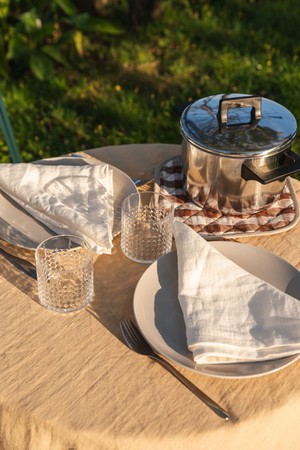 Linen napkins set of 2 in White from AmourLinen