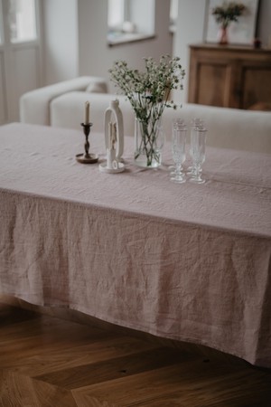 Linen tablecloth in Rosy Brown from AmourLinen