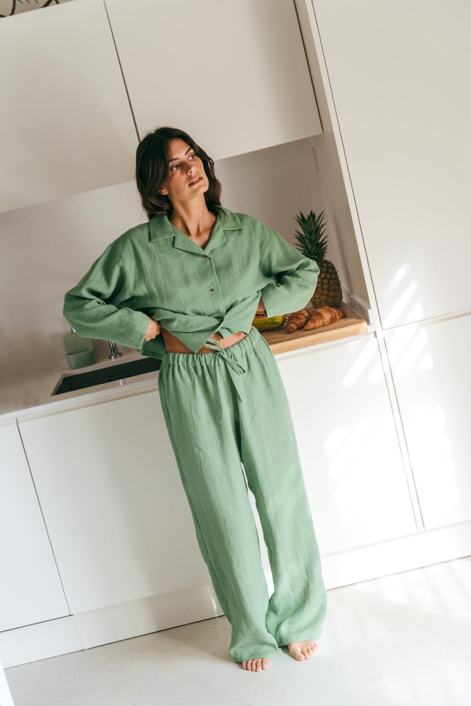 Long sleeve pyjama set Snooze from AmourLinen