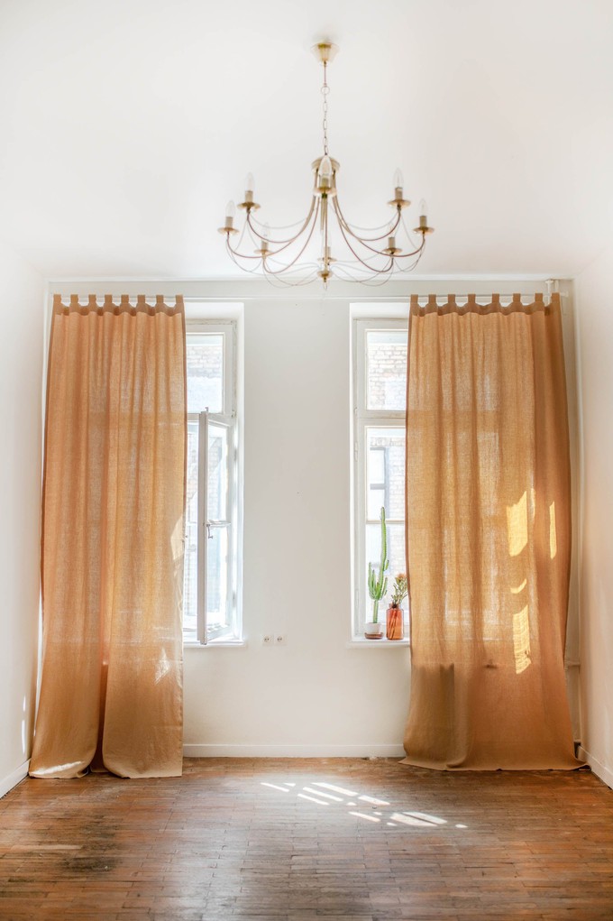 Tab top linen curtain from AmourLinen