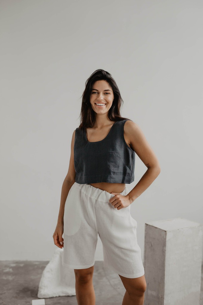 Long linen shorts MATILDA from AmourLinen