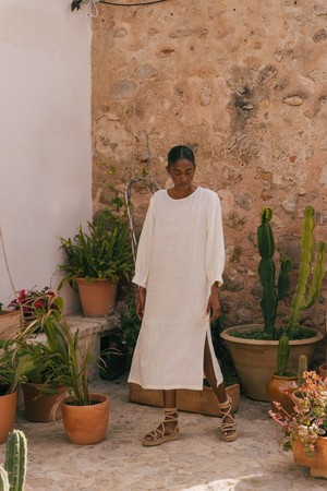 Amalia long-length linen dress from AmourLinen