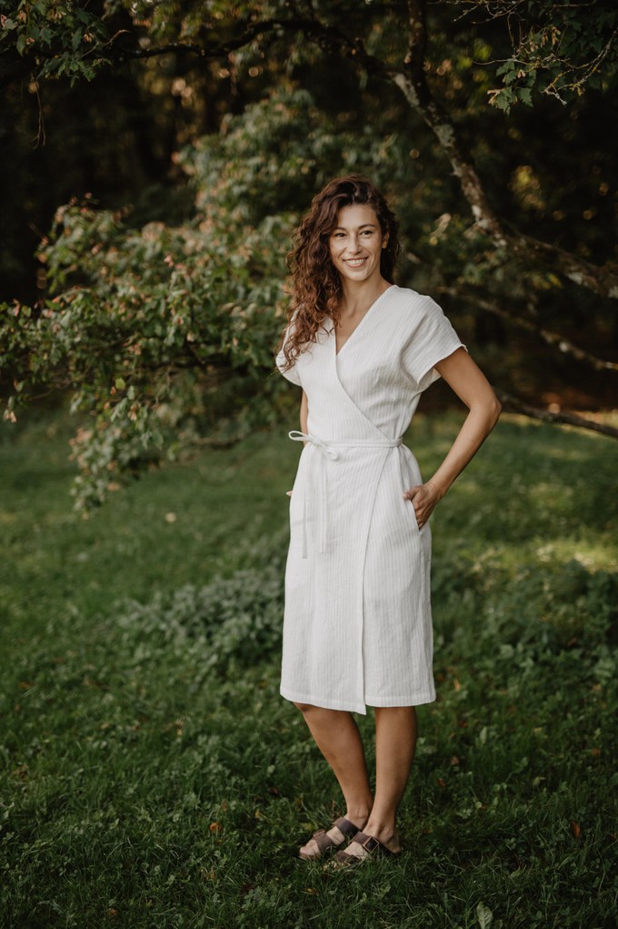 Linen wrap dress Rome from AmourLinen