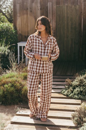 Long sleeve pyjama set Snooze from AmourLinen