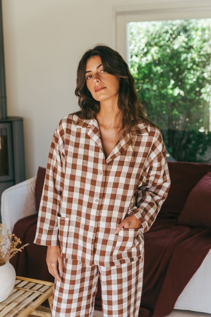 Long sleeve pyjama set Snooze from AmourLinen