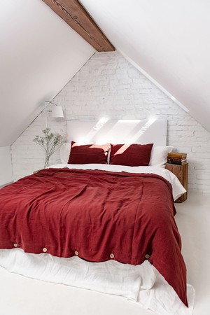 Linen bedding set in Terracotta from AmourLinen