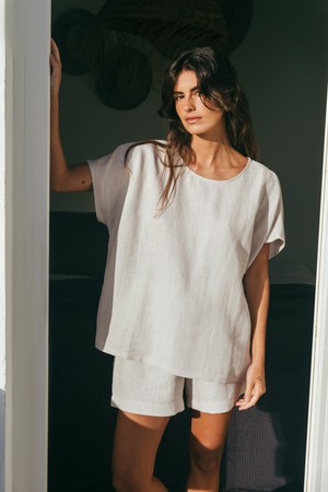 Short sleeve pyjama set CLOUD NINE from AmourLinen