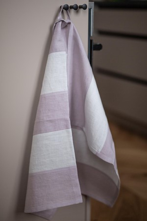 Striped linen tea towel from AmourLinen