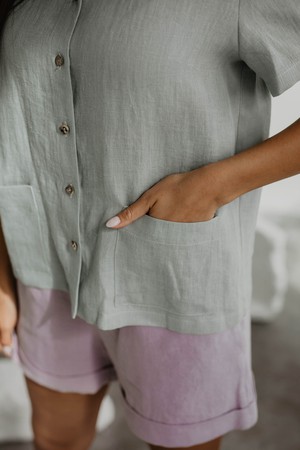 Linen summer shirt SCARLETT from AmourLinen