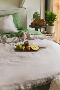 Linen bedding set in Cream via AmourLinen