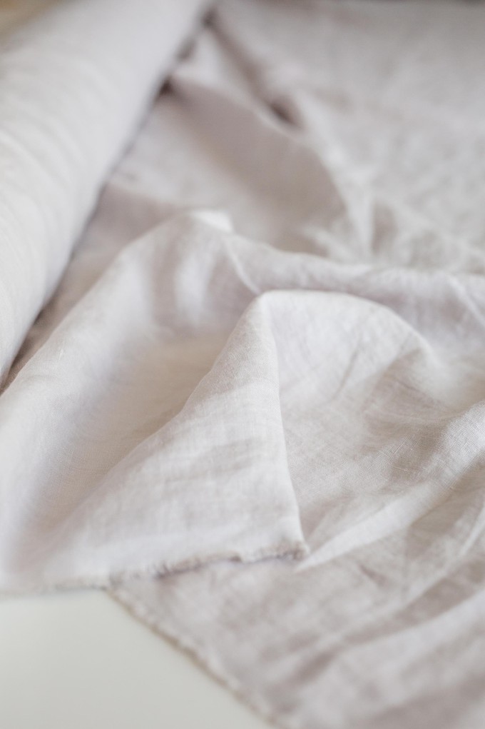 Cream 95" / 240 cm linen fabric from AmourLinen