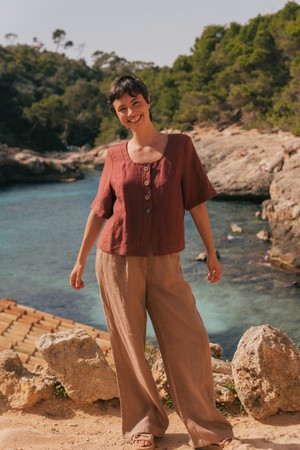 Lydia classic linen pants from AmourLinen