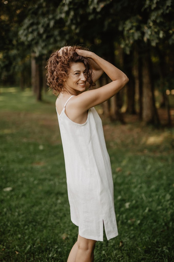 Linen slip dress ZOE from AmourLinen