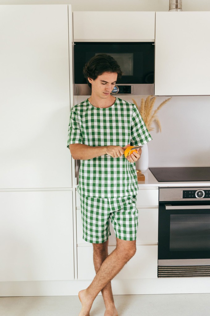 Linen shorts pyjama set BILLY from AmourLinen