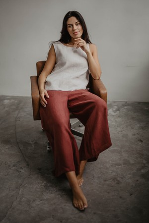 Wide linen pants ISABELLA from AmourLinen