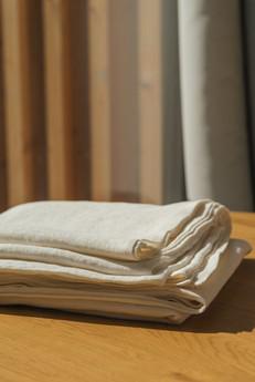 Linen flat sheet in White via AmourLinen