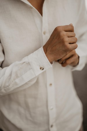 Classic linen shirt HECTOR XL White from AmourLinen