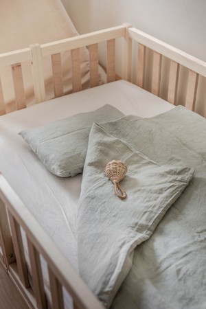 Linen baby bedding from AmourLinen