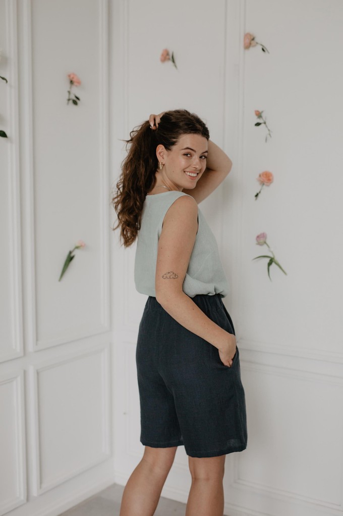 Long linen shorts MATILDA from AmourLinen