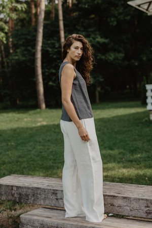 Oulu super long linen pants from AmourLinen