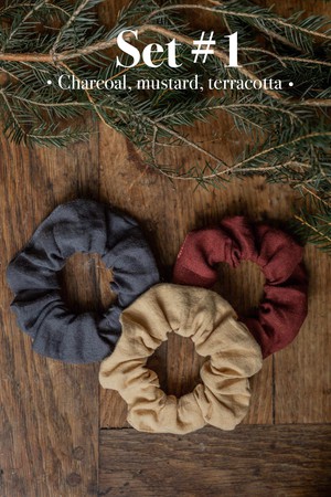 Linen scrunchies from AmourLinen