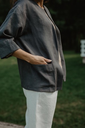 Linen oversized jacket Kyiv from AmourLinen