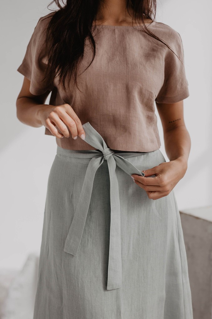 Linen wrap skirt IRIS from AmourLinen