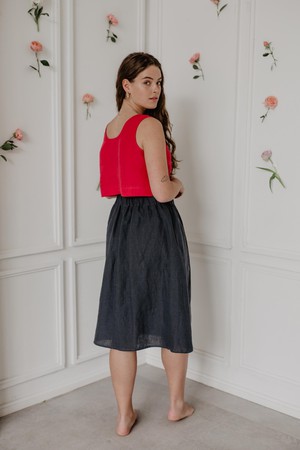 Linen skirt with buttons DAISY from AmourLinen