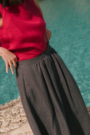 Mona long linen skirt from AmourLinen