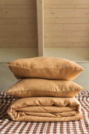 Linen bedding set in Mustard from AmourLinen