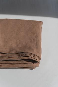 Linen flat sheet in Rosy Brown via AmourLinen