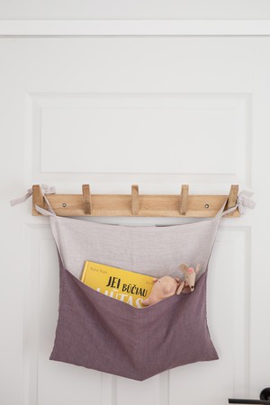 Linen baby bed bag / Dusty Lavender from AmourLinen