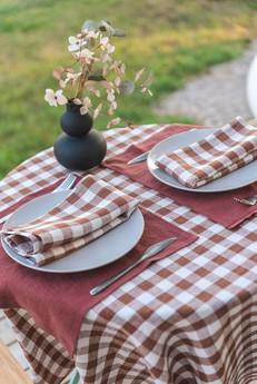 Linen placemats set of 2 in Terracotta via AmourLinen