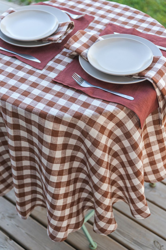 Linen placemats set of 2 in Terracotta from AmourLinen