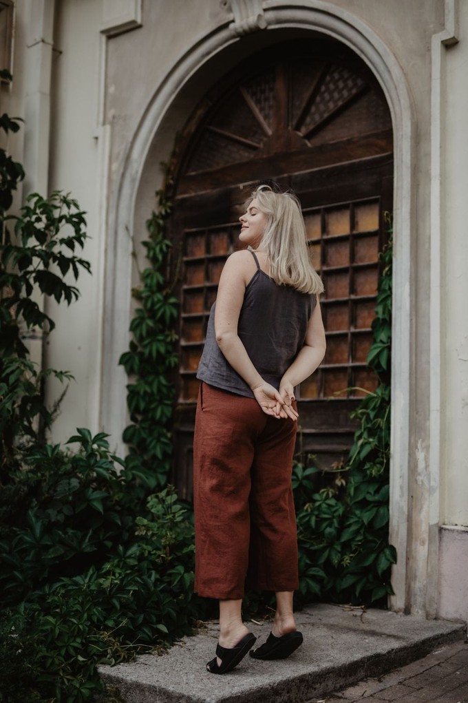 Linen pants Tokyo XL Terracotta from AmourLinen