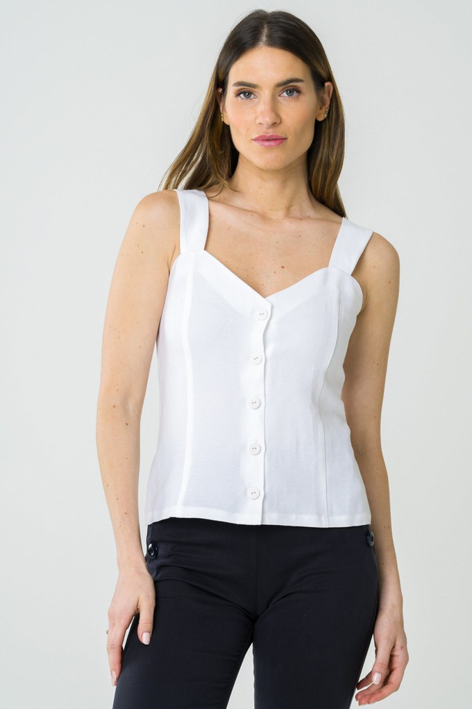 Top Anemone white from avani apparel