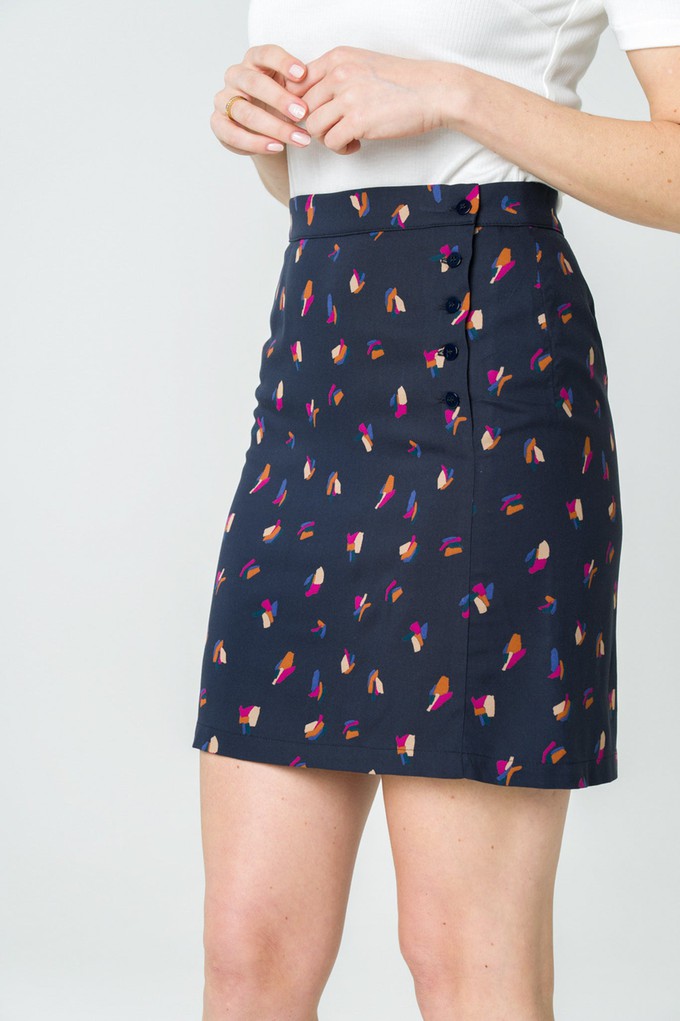 Navy blue Agave skirt from avani apparel