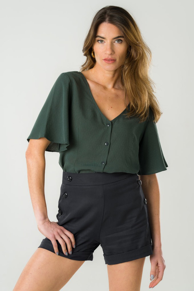 Blouse reversible Lys green from avani apparel