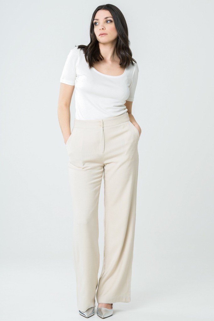 Laurier beige pants from avani apparel