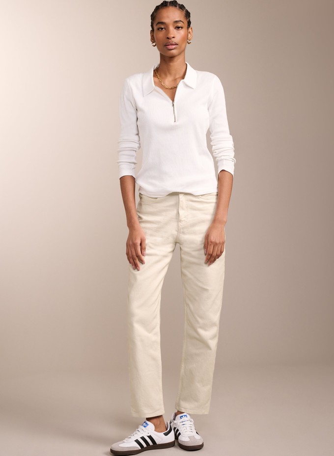 Organic Cotton Zip Collar Top from Baukjen