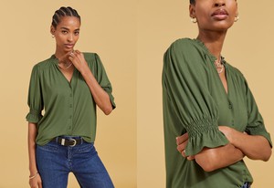 Noa Short Sleeve Blouse from Baukjen