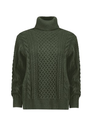 Juno Wool Blend Cable Turtleneck Jumper from Baukjen