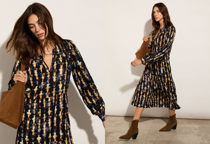 Kalina Printed Midi Dress from Baukjen