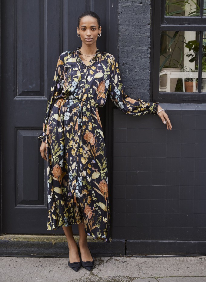 Luna Printed Long Shirt Dress from Baukjen