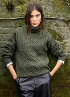 Juno Wool Blend Cable Turtleneck Jumper via Baukjen